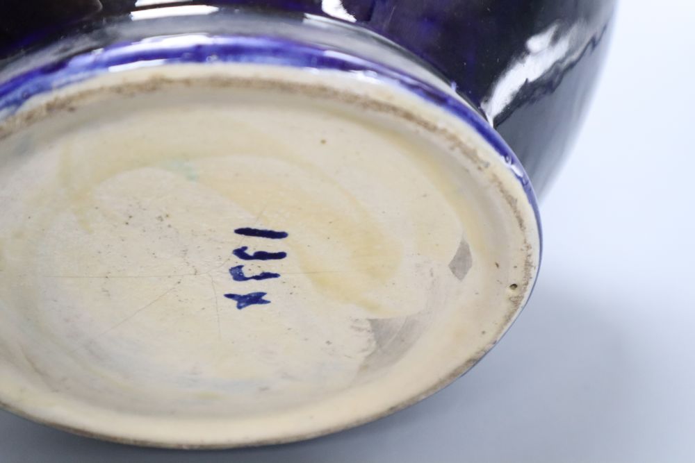 A French faience jardiniere, height 29cm